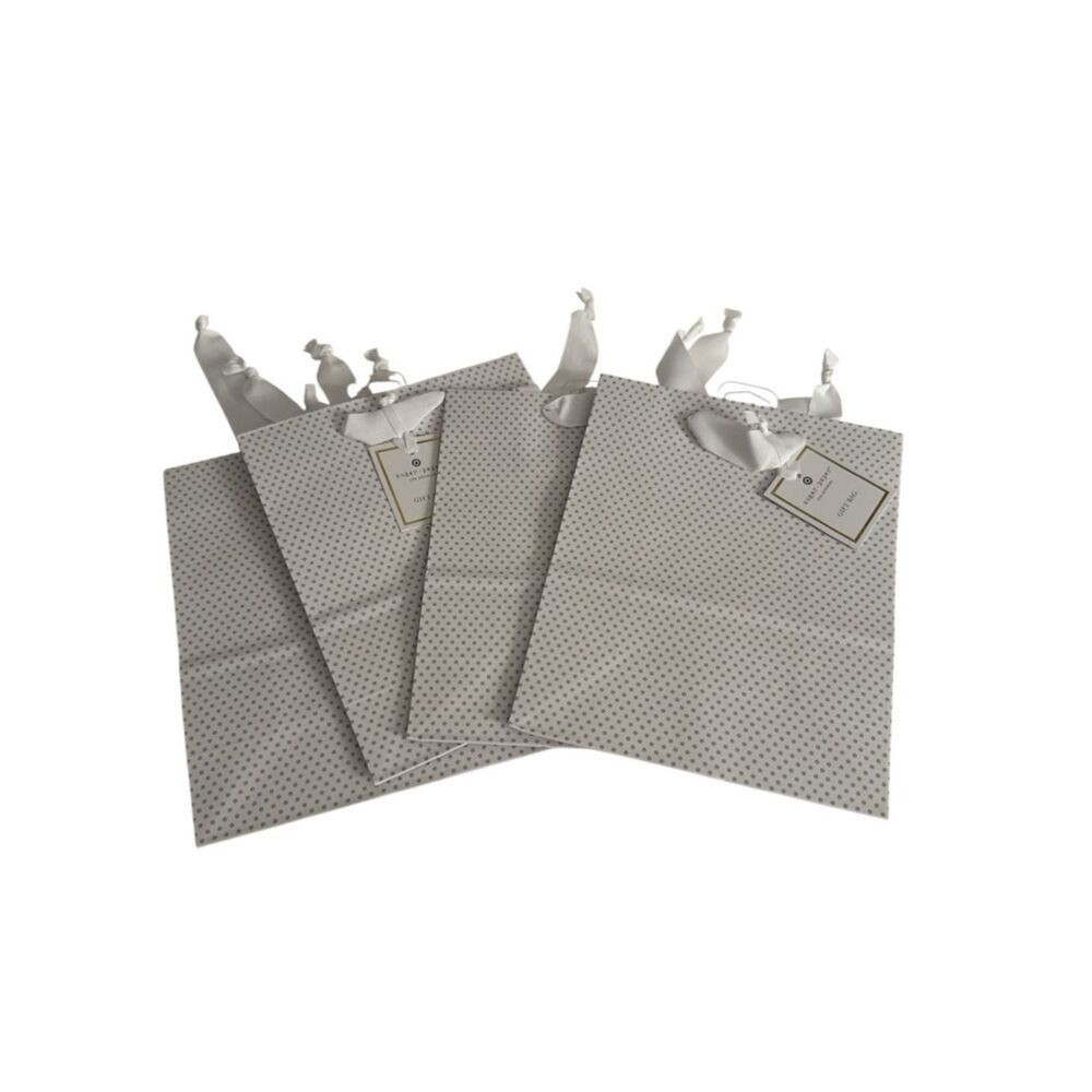 Sugar paper Elegant  Polka Dot Gift Bags with Satin Handles - Set of 4 NWT